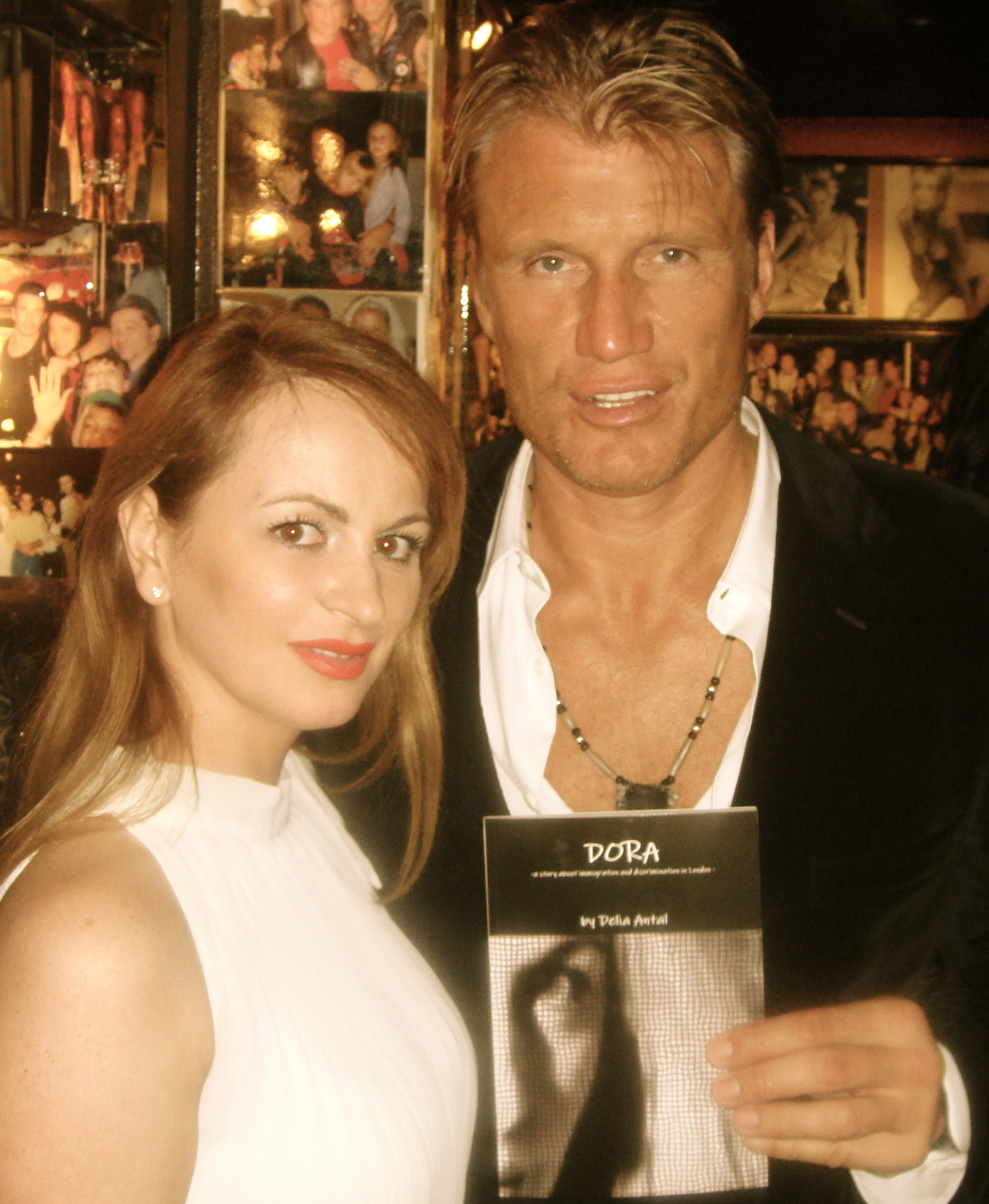 Delia Antal & Dolph Lundgren DORA by Delia Antal, book signing at Ciro's Pomodoro fundraising for the children in Pakistan. 31st of January 2011