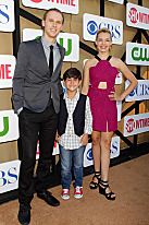 Sadie Calvano with Spencer Daniels and Blake Rosenthal at CBS TCA Party 2013