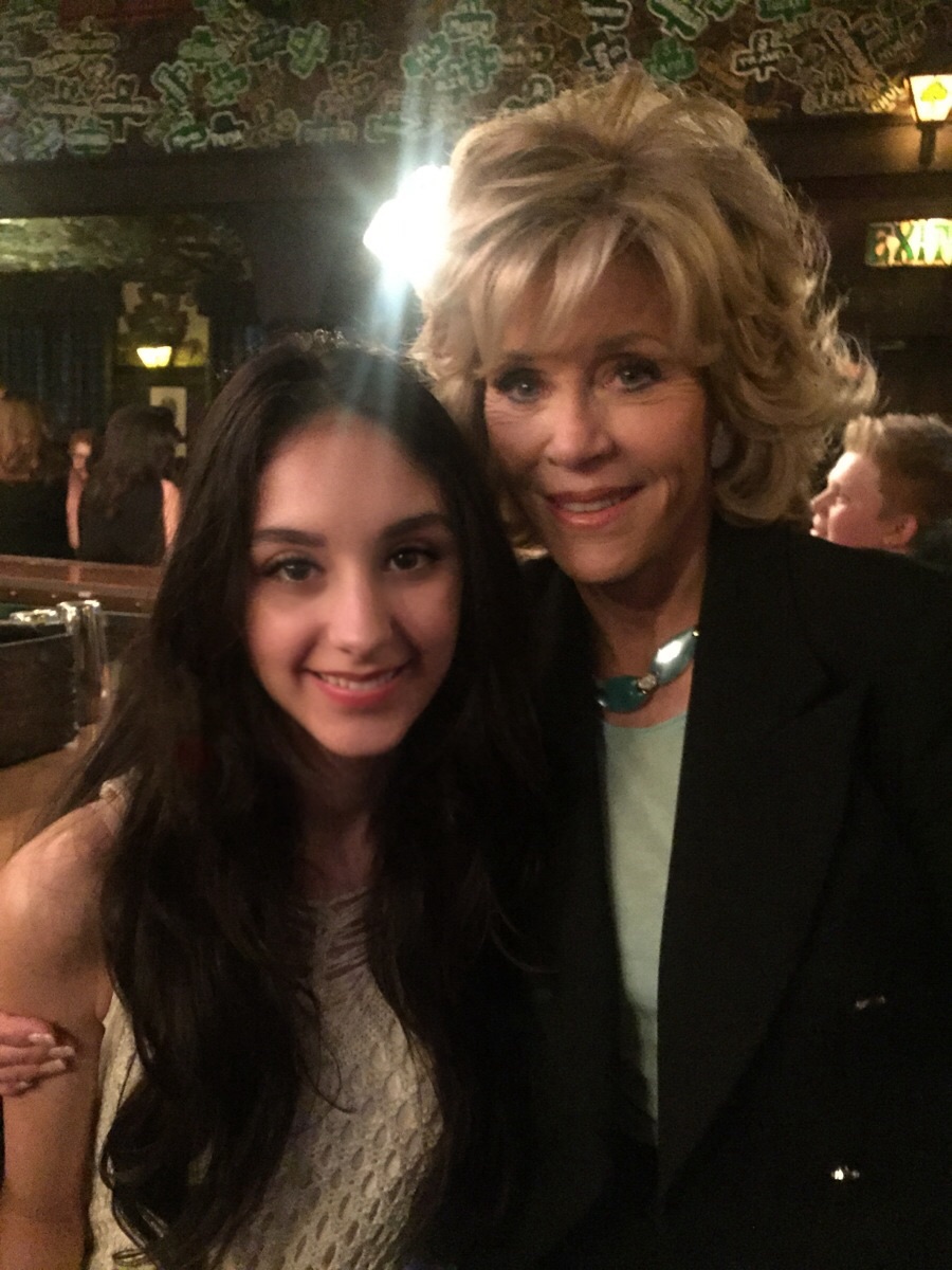 With the legendary Jane Fonda
