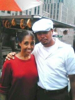 Dolores Winn and Terrence Howard on the set of 