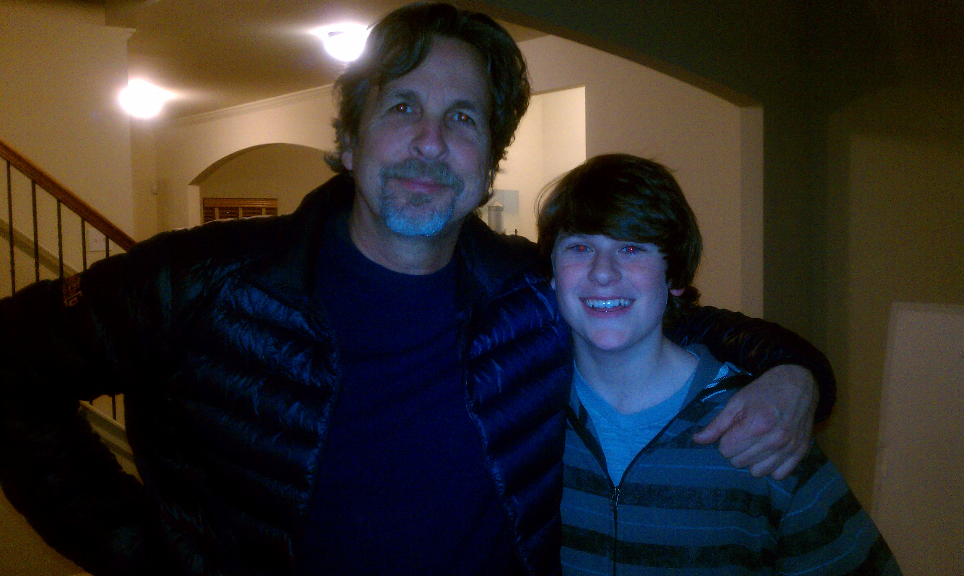 Blake & Director, Peter Farrelly on Set