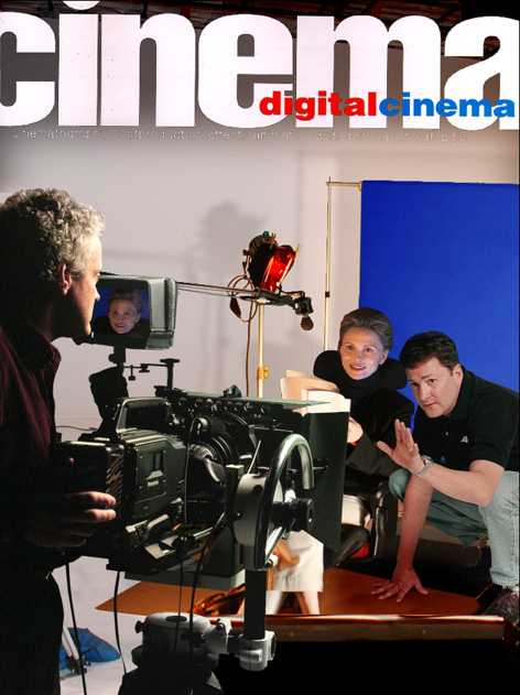 Cover: Digital Cinema Magazine - July 2002. L to R: Joe di Gennaro (Director of Photography) Faye Dunaway (Blue/Mother) Scott Billups (Director) 