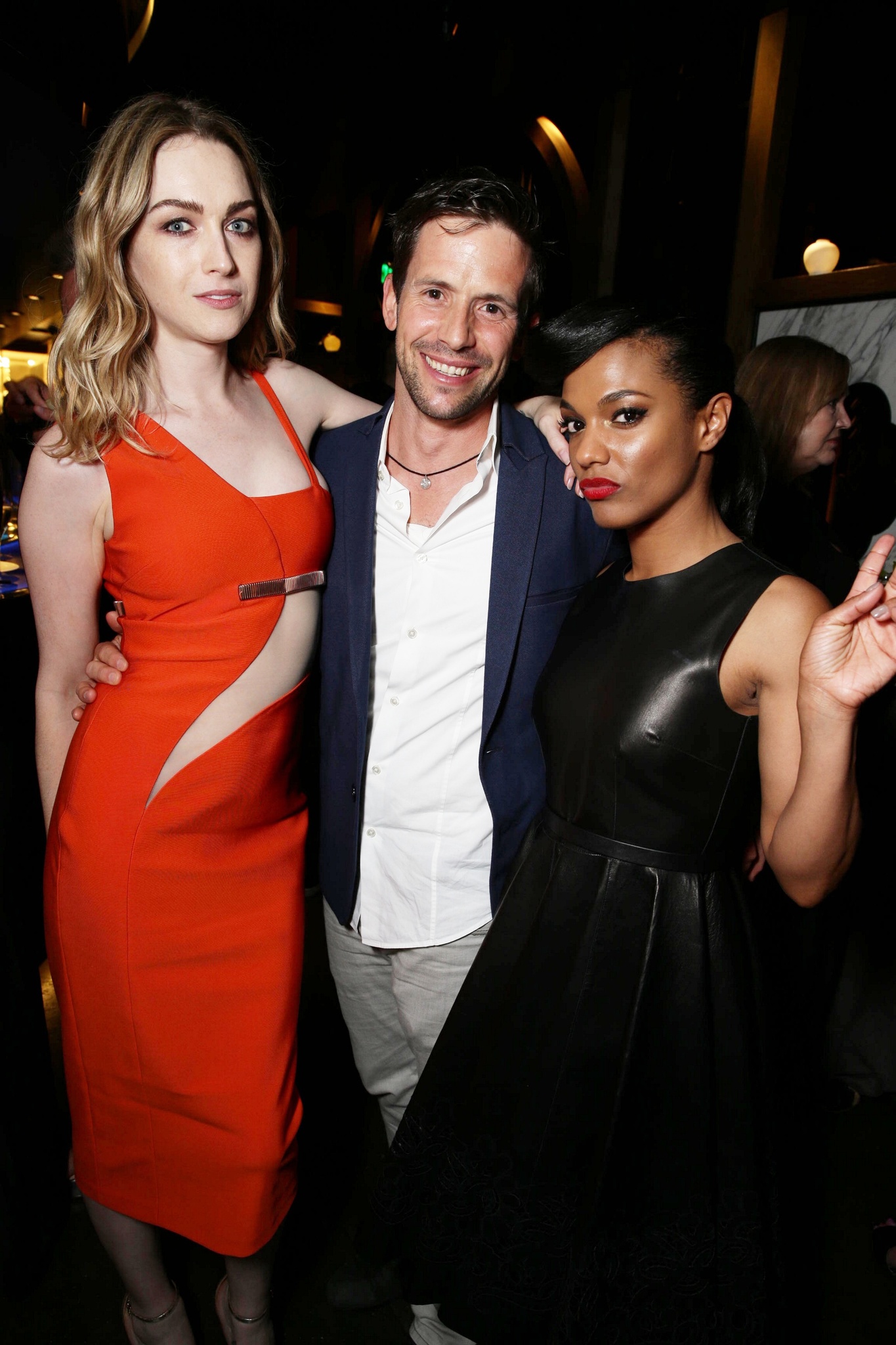 Christian Oliver, Freema Agyeman and Jamie Clayton at event of Sense8 (2015)