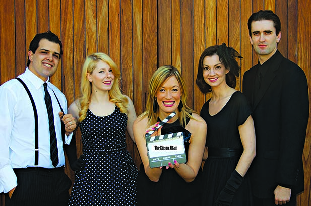 Lynnette Morley (Centre) With The Edison Affair Cast after the final footage shot
