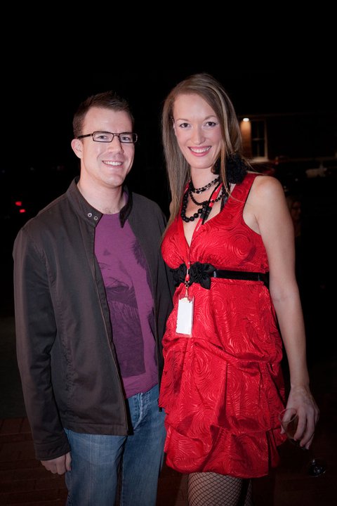 Lynnette Morley (R) Kittens of Woodlake Preview Screening. Lynnette Morley (R) with Actor Doug Gardiner (L)