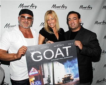 Al D'Menna, Lorraine Ziff and Paul Borghese at GOAT red carpet