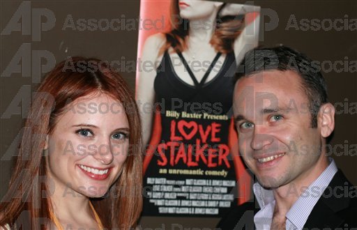 Actress Rachel Chapman and director/actor Matt Glasson are seen in Brooklyn, New York promoting their upcoming film 