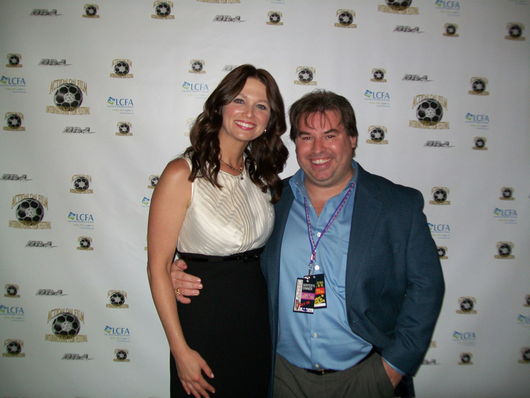 Ron Podell with actress Jennifer Marks. 2010 AOF Film Festival, Pasadena, Calif.