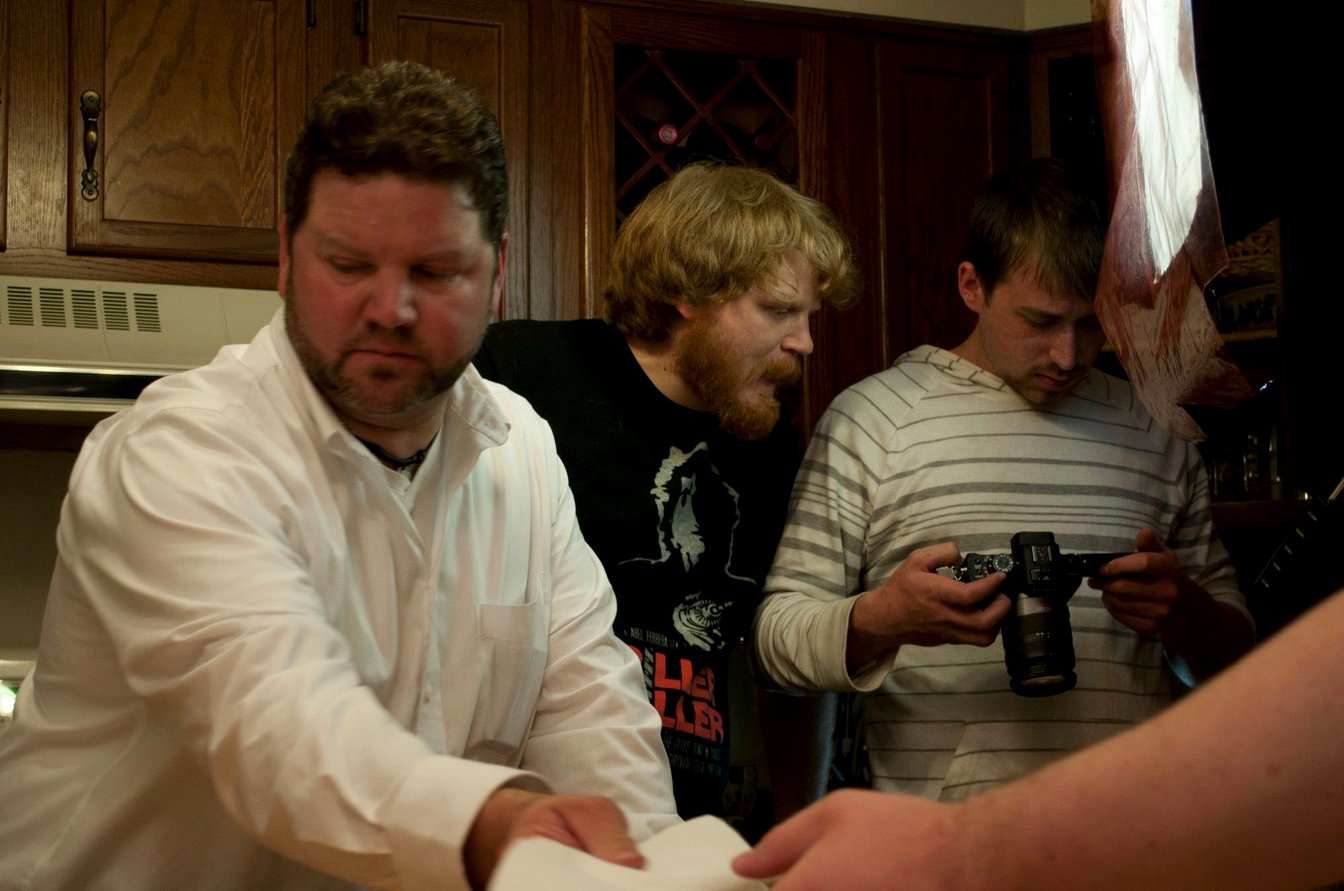 Reviewing a shot for a scene in 'New World OrdeRx' (2013).