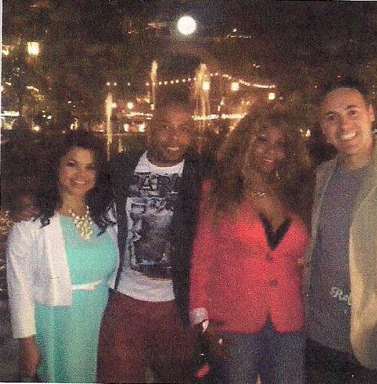 April burns here in hollywood at the famous Grove, with her publicist Josh Mitchell and makeup artist, Janelyn Marcelo, and the love Author joseph.