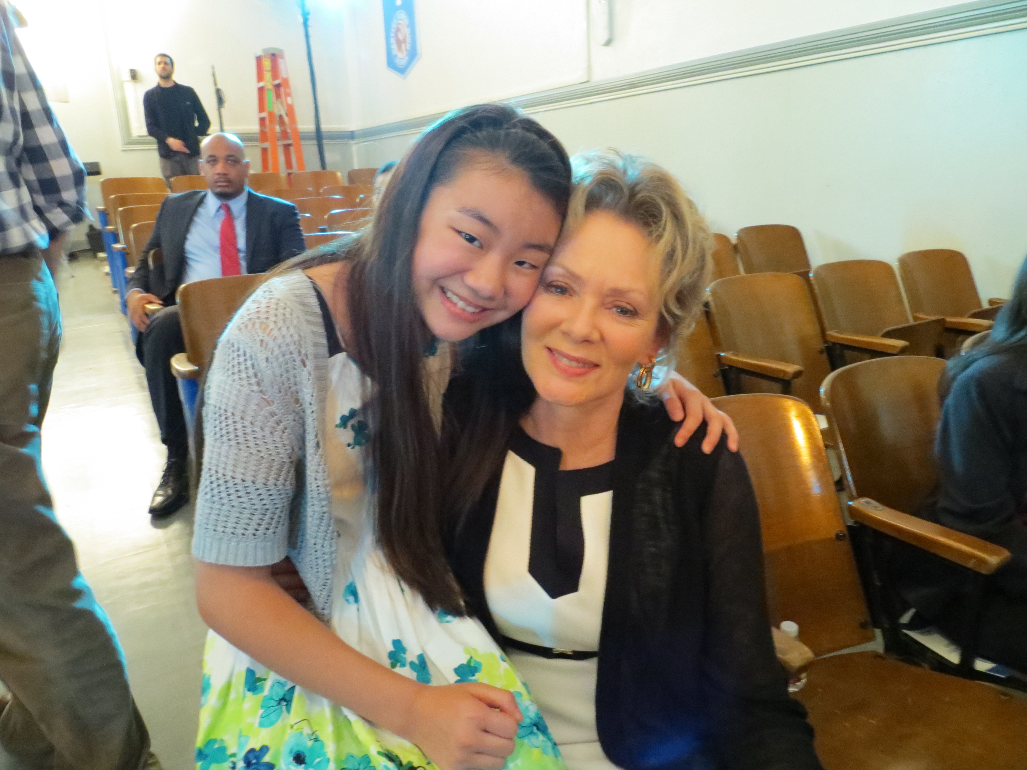 With Jean Smart on set of Mr. Robinson pilot 2013