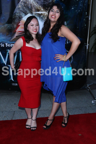 Le Lien and Lizelle Gutierrez at The Amazing Wizard of Paws premiere at Paramount Pictures