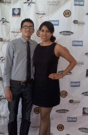 Colin Chrisopther Shull, Lizelle Gutierrez at the Burbank International Film Festival for Los Traficantes screening