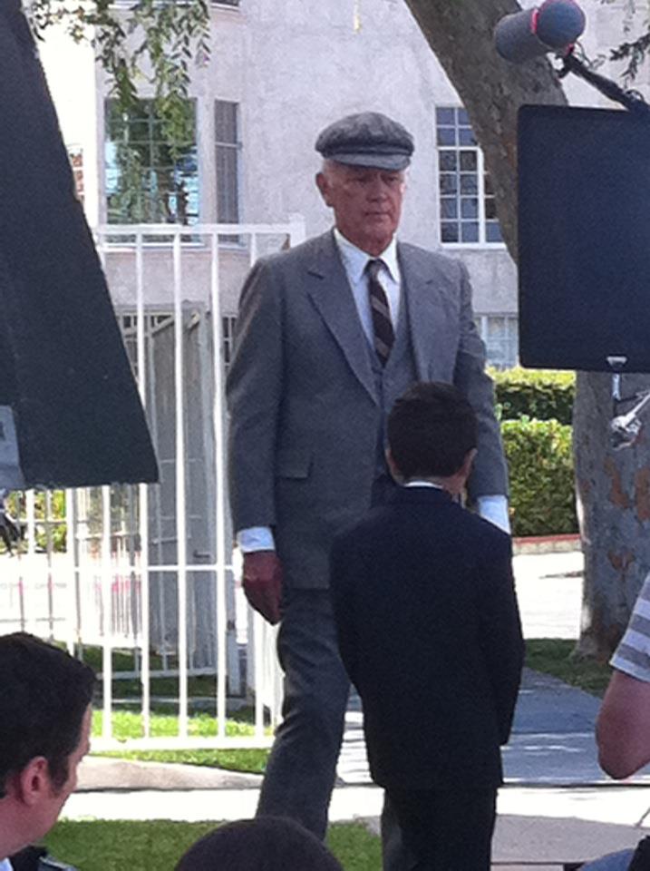 Martin on set with Bruce Gray.