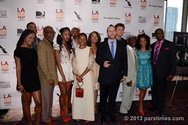 RACHAE THOMAS WITH CAST OF LIFE OF A KING AT LAFF