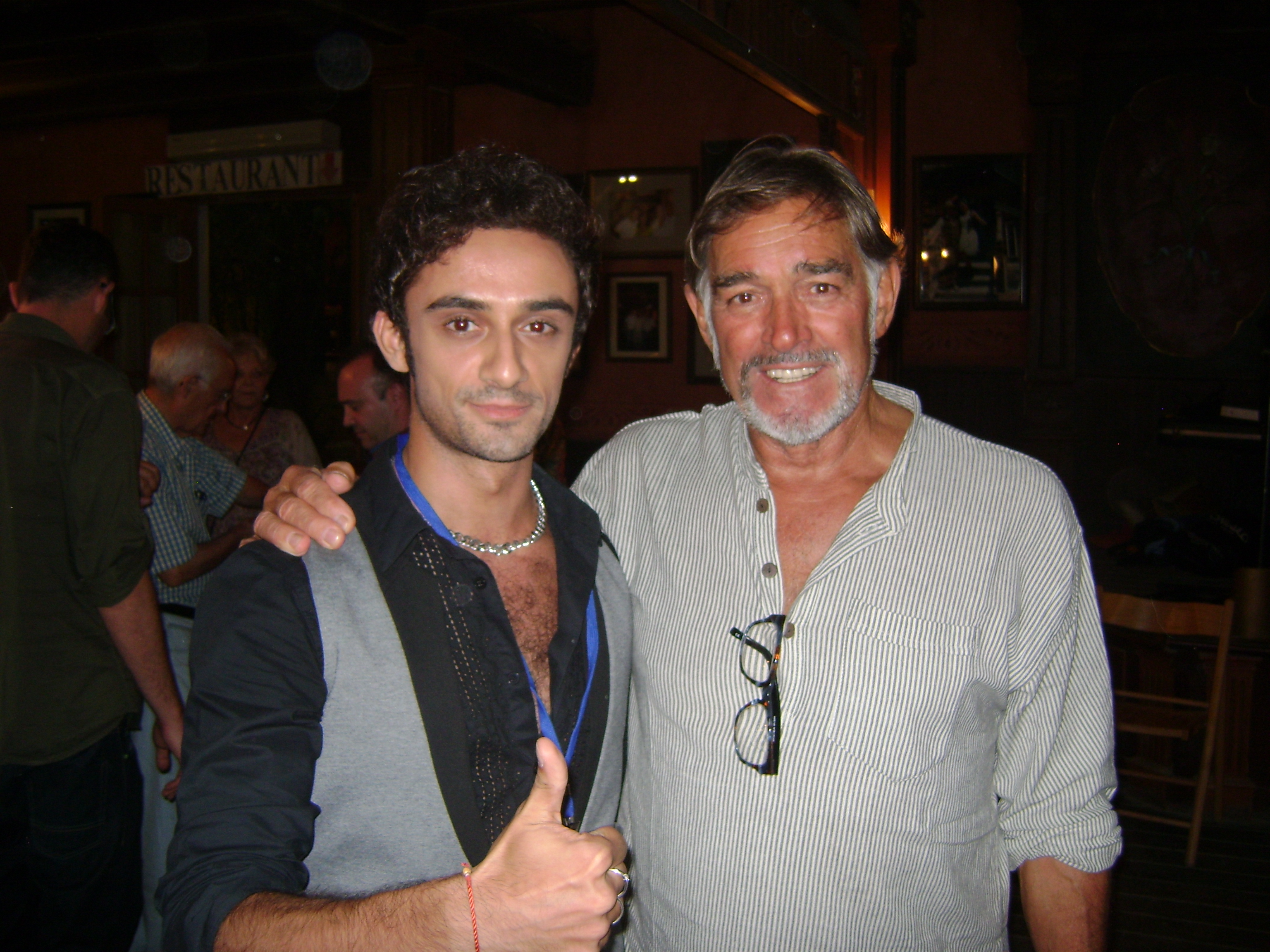 Christian Bachini and italian cult actor Fabio Testi at Almeria Western Film Festival in September 2011