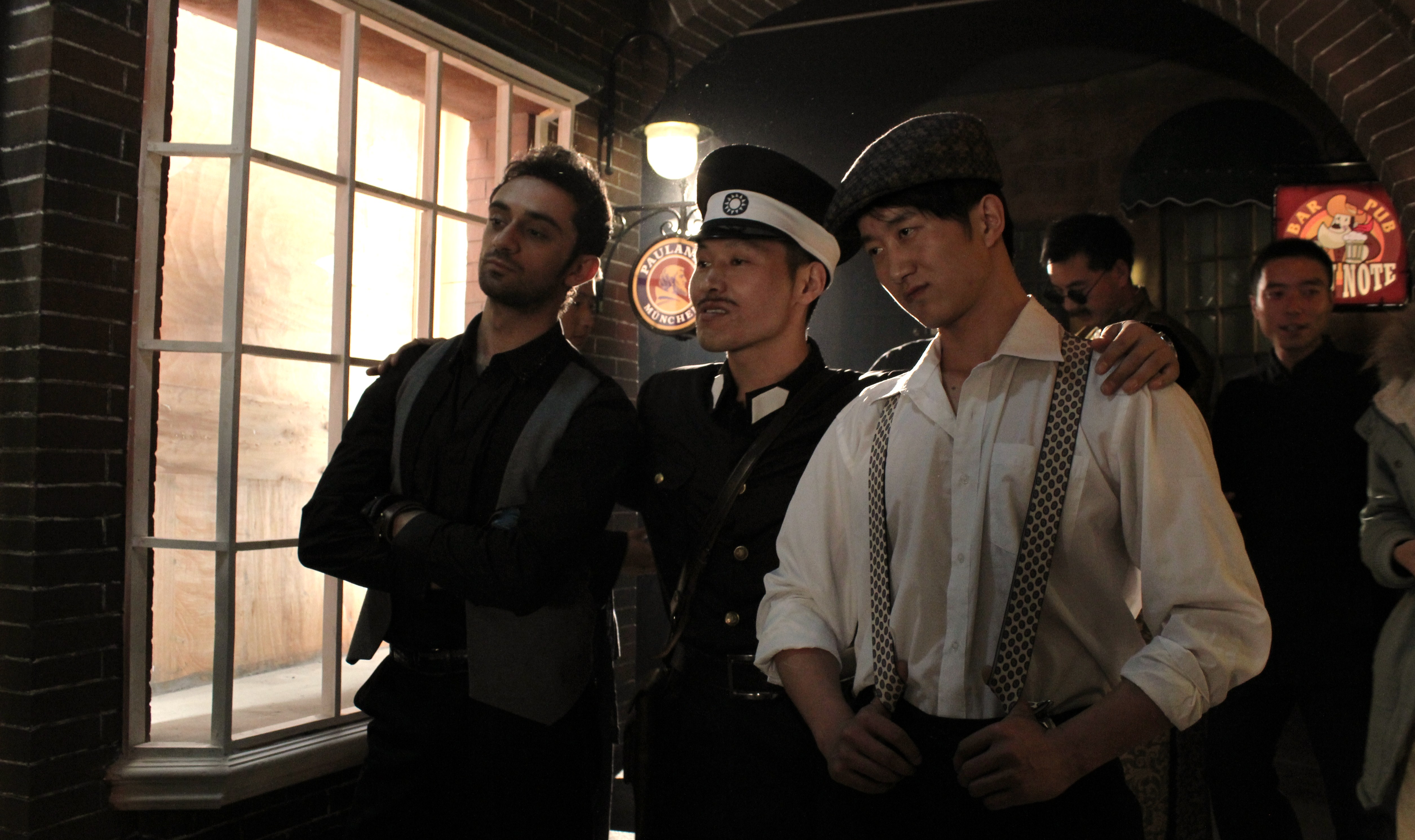 Christian Bachini and Wu Hua Shan on set in Shanghai (2013)