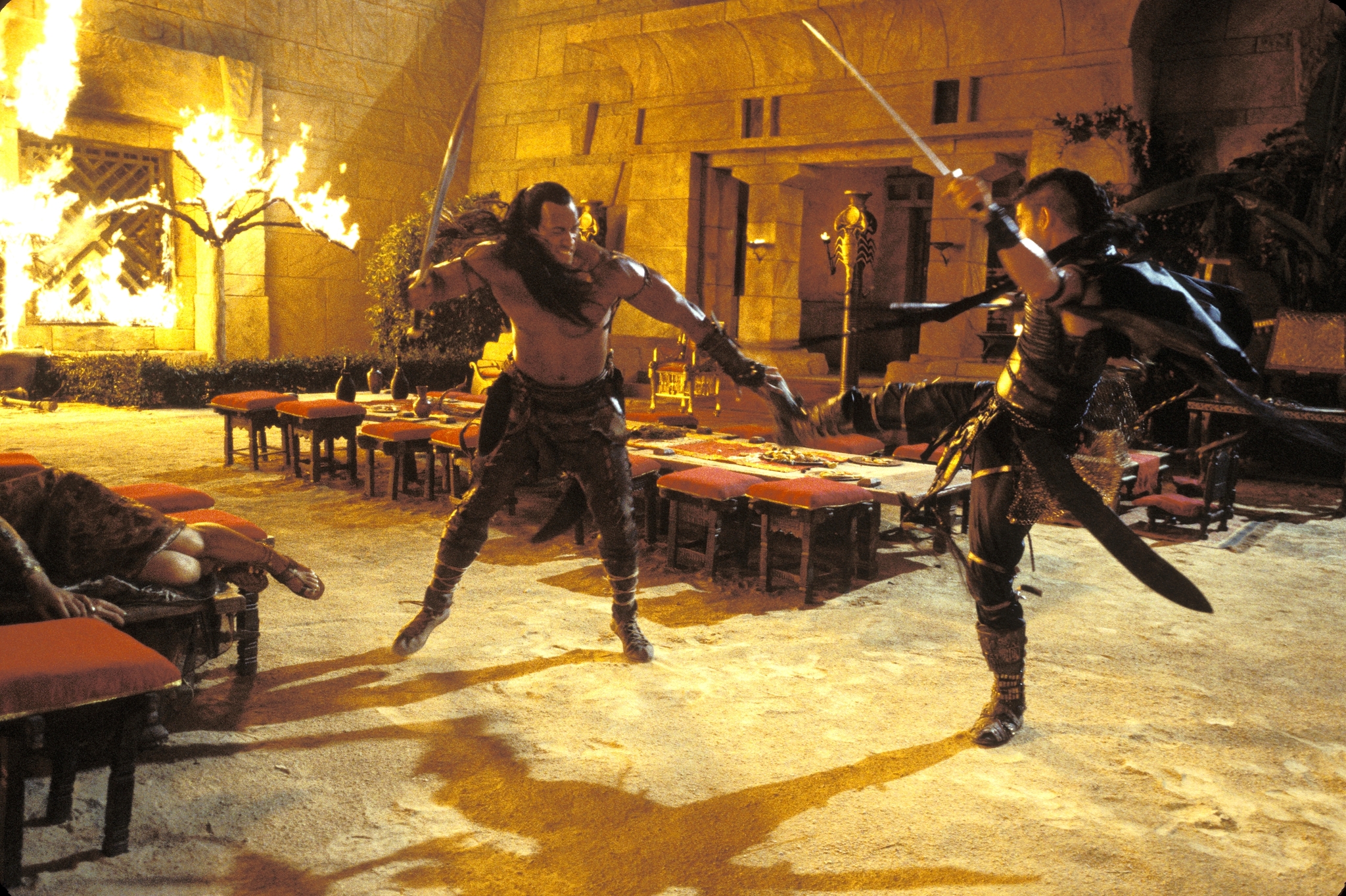 Still of Steven Brand and Dwayne Johnson in The Scorpion King (2002)