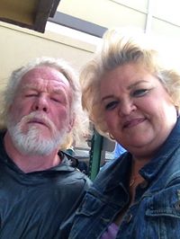 Nick Nolte and Susan McPhail-- On the set of A Walk in the Woods