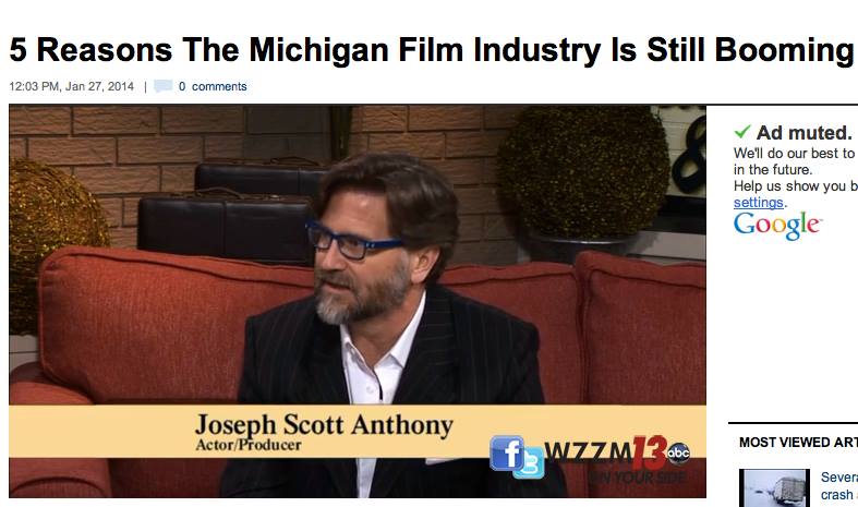 Joseph Scott Anthony SAG-AFTRA on TV representing independent film in Michigan.