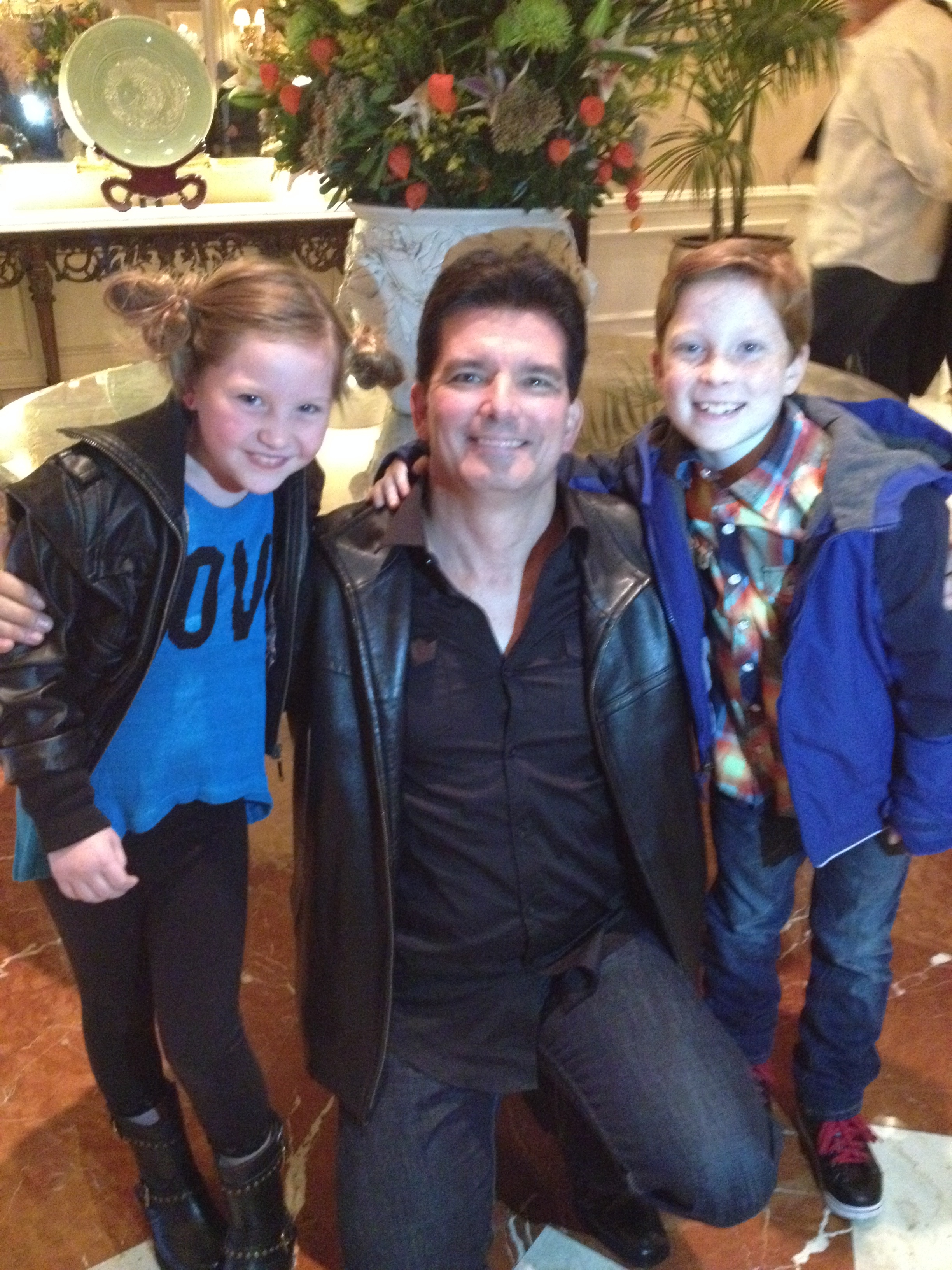 Ella Anderson with Butch Hartman the creator of Fairly Odd Parents (Nick) and Carter Hastings in Vancouver during the filming of Fairly Odd Summer.