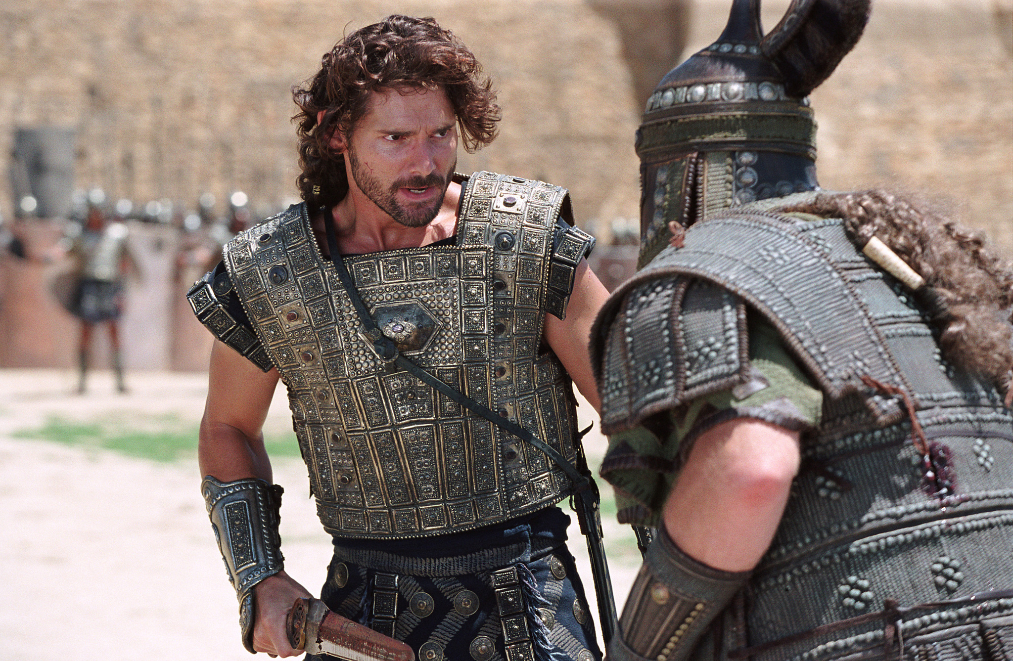 Still of Eric Bana and Brendan Gleeson in Troy (2004)