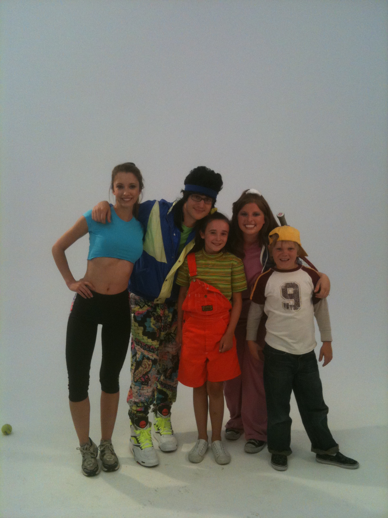 On set with Dan Levy, Taryn Southern, Danielle Kaplowitz, Fiona Perry