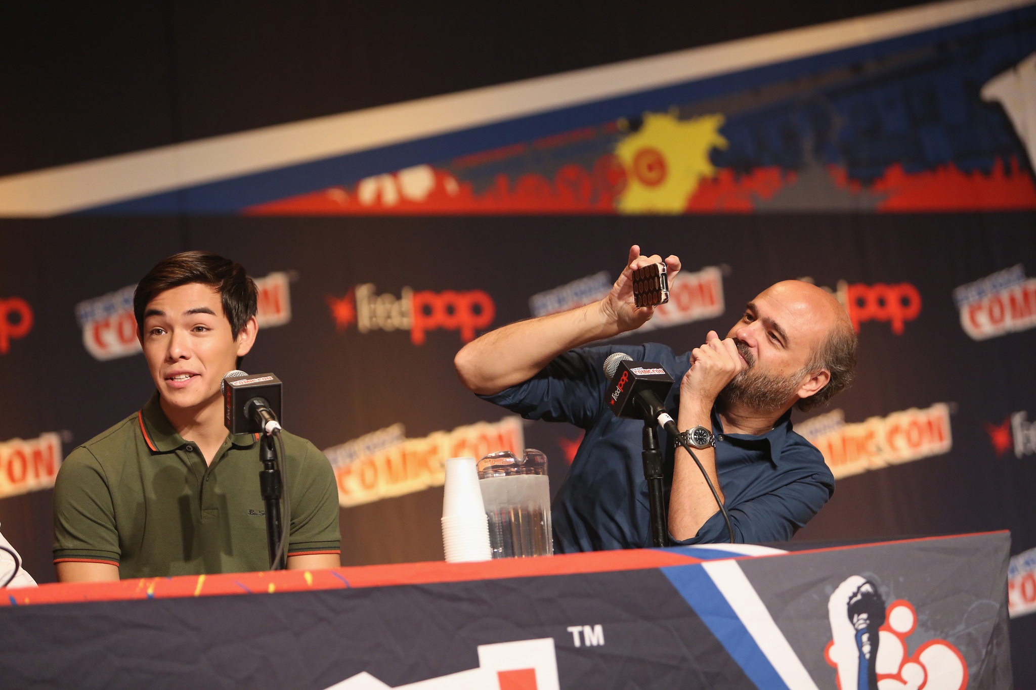 Scott Adsit and Ryan Potter at event of Galingasis 6 (2014)