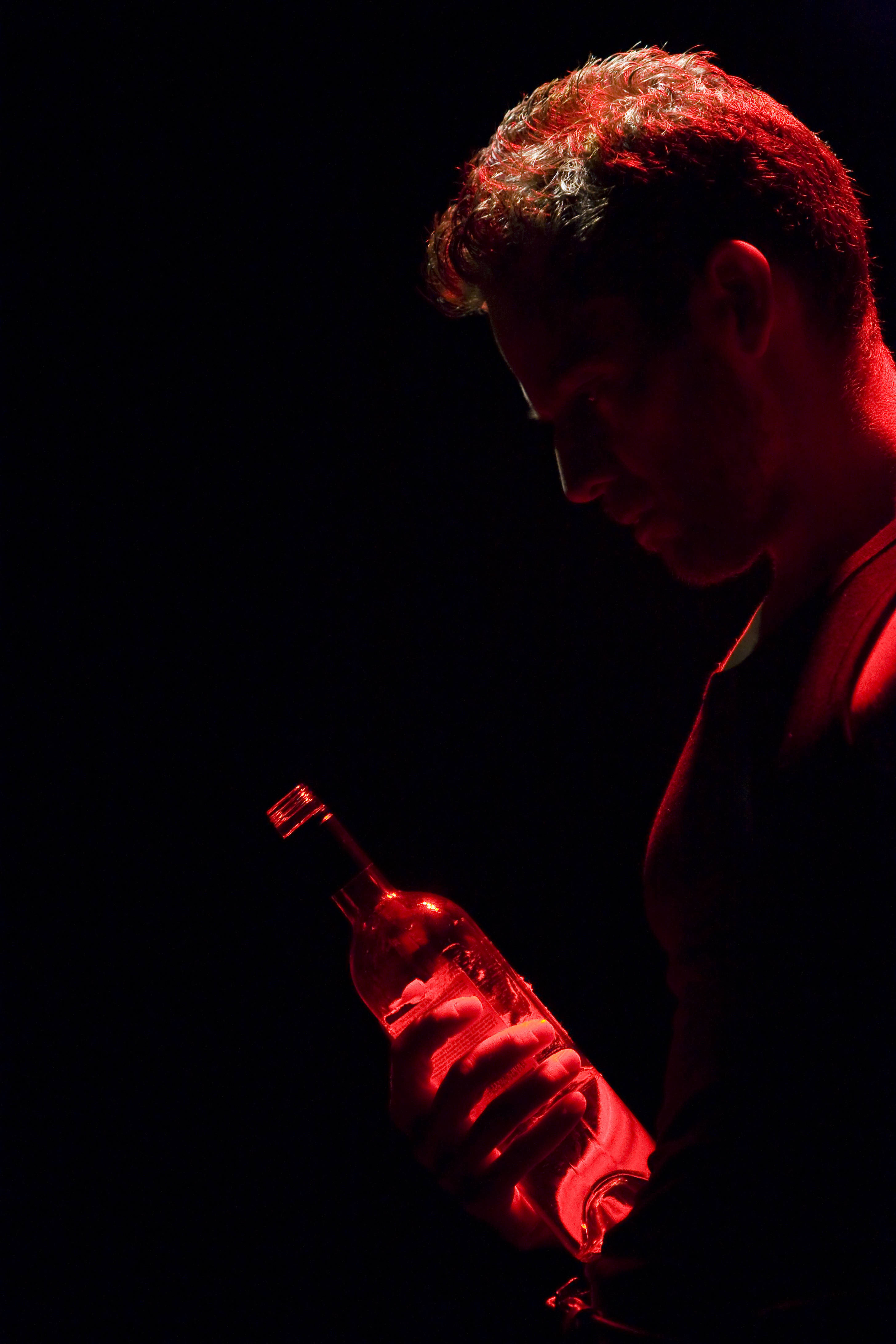 Ryan J-W Smith performing his fourth verse play (one-man show) New World Order in 2008.