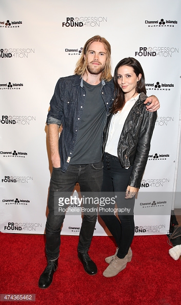 Actor/writer Geordie Robinson and actress/director Emily Somers walk the red carpet of the Progression Foundation Fundraiser at Burton & Channel Islands store on May 21, 2015 in Los Angeles, California.