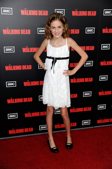 Madison Lintz at the Season 2 premiere of The Walking Dead