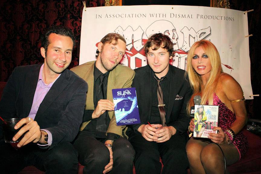 Paul Tirado, Jared Masters, Dawna Lee Hensing and Adam Trash at the MoreHorror Magazine interview at the Shrinkfest 2012 Opening Night.