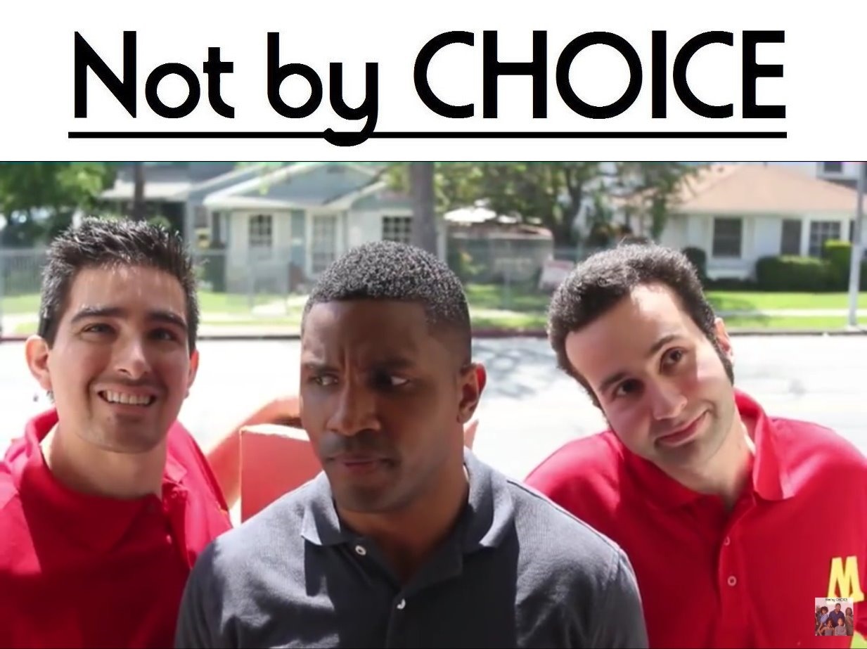 Still Promo for the show ''Not By Choice''.