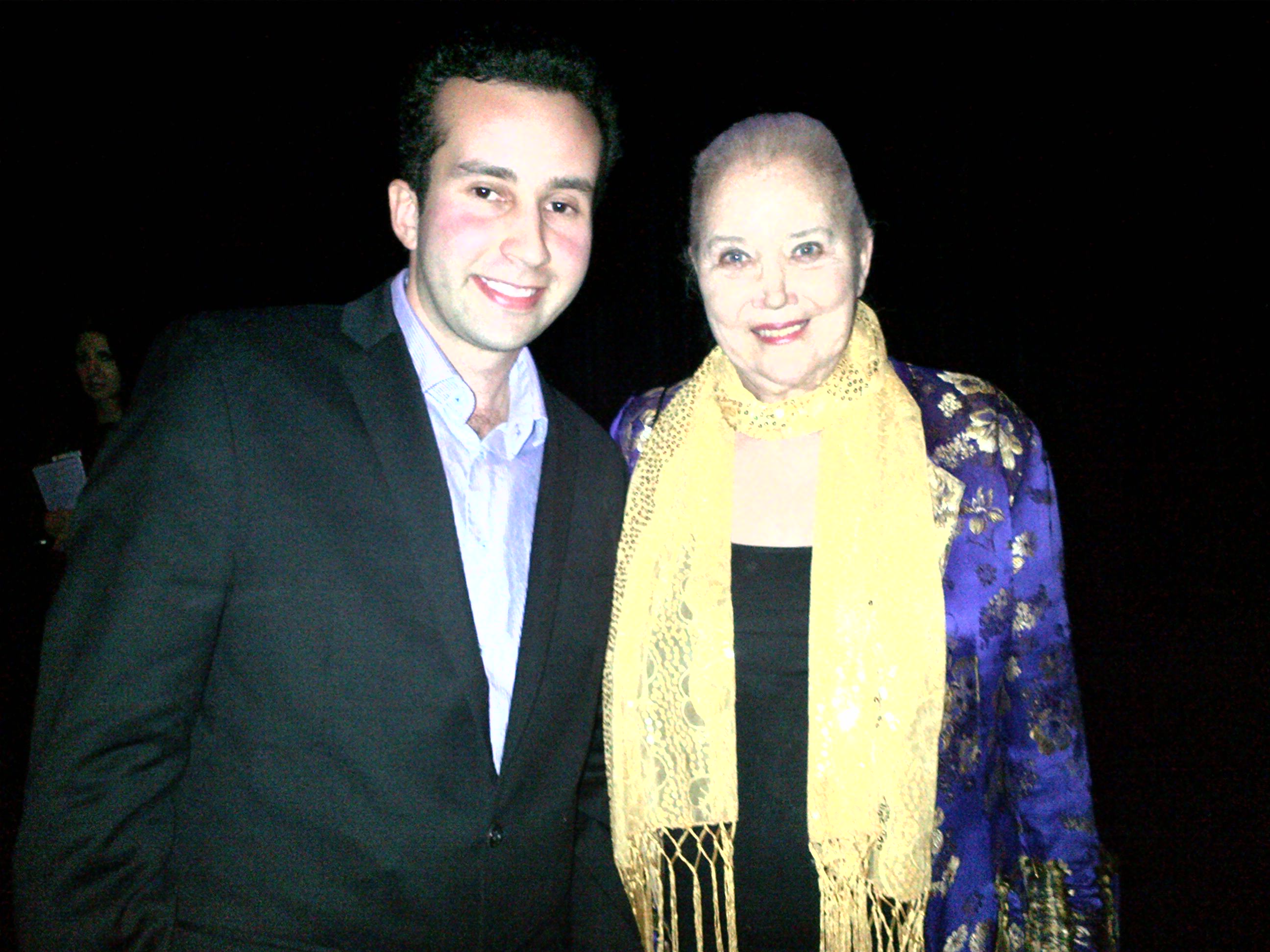 Actors Paul Tirado and Sally Kirkland in The Wayshower premiere at the Arclight Cinerama Dome.