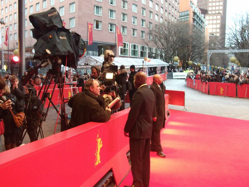 Being interviewed by the media for my role in War Witch at the Berlinale film festival,Berlin.