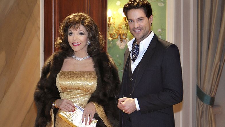 Stephan Kaefer with Co Star Joan Collins 2010