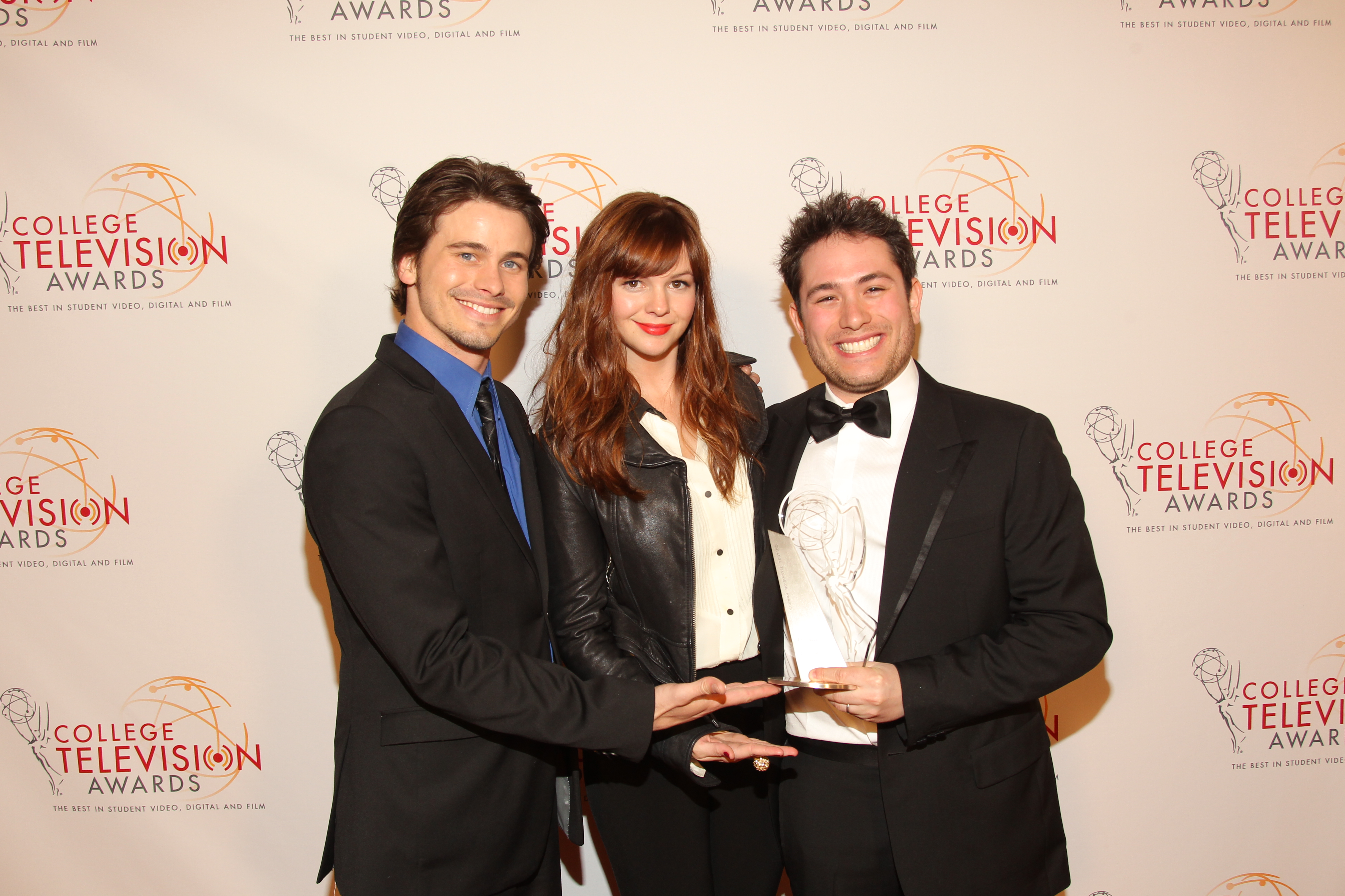 Brent Martin with Amber Tamblyn (House M.D.) and Jason Ritter (The Class, The Event) at the 32nd College Television Awards.