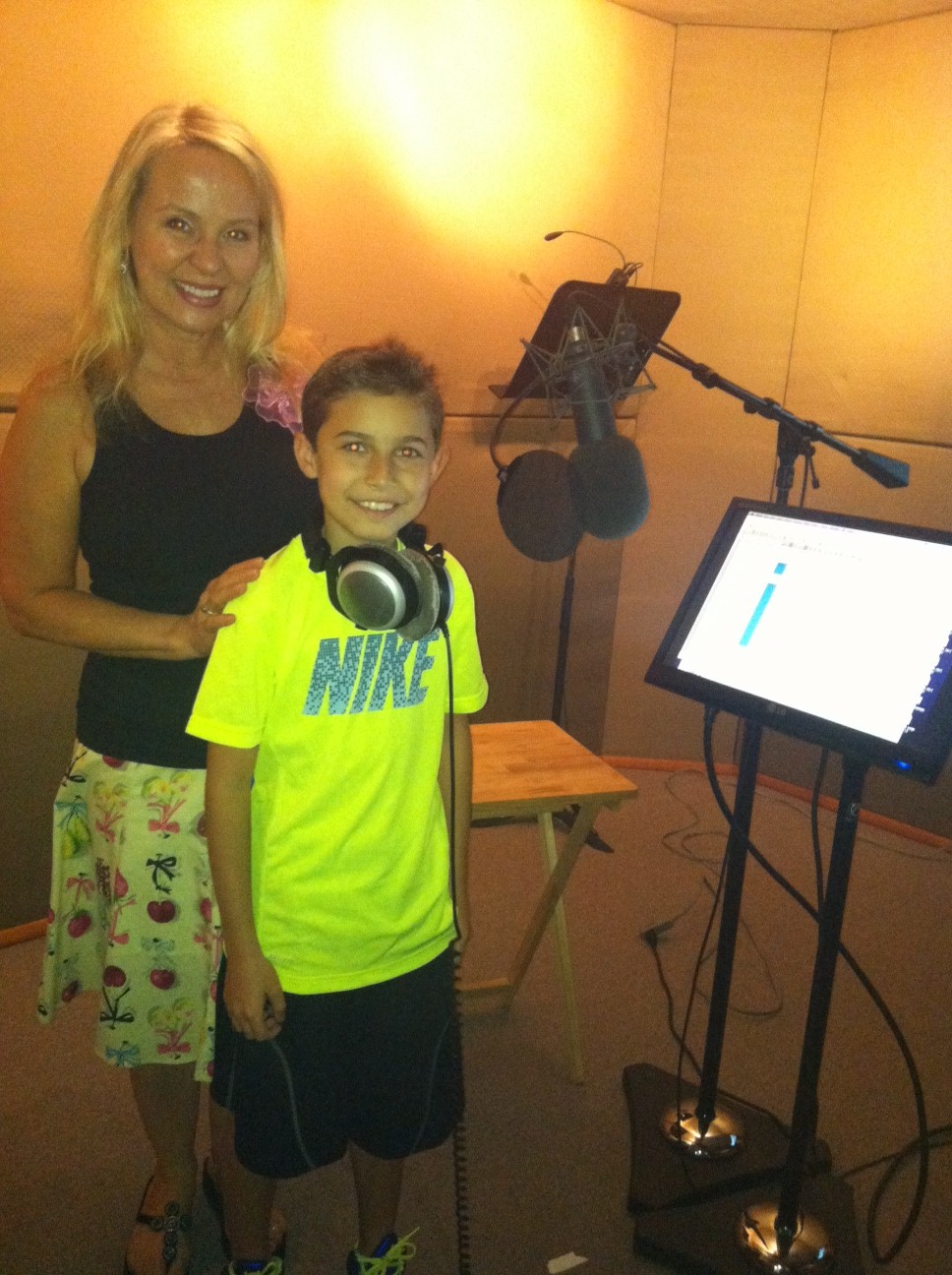 Austin with Director Wendee Lee.