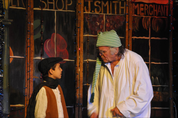 Austin Chase with Patrick Hart in Scrooge the musical.