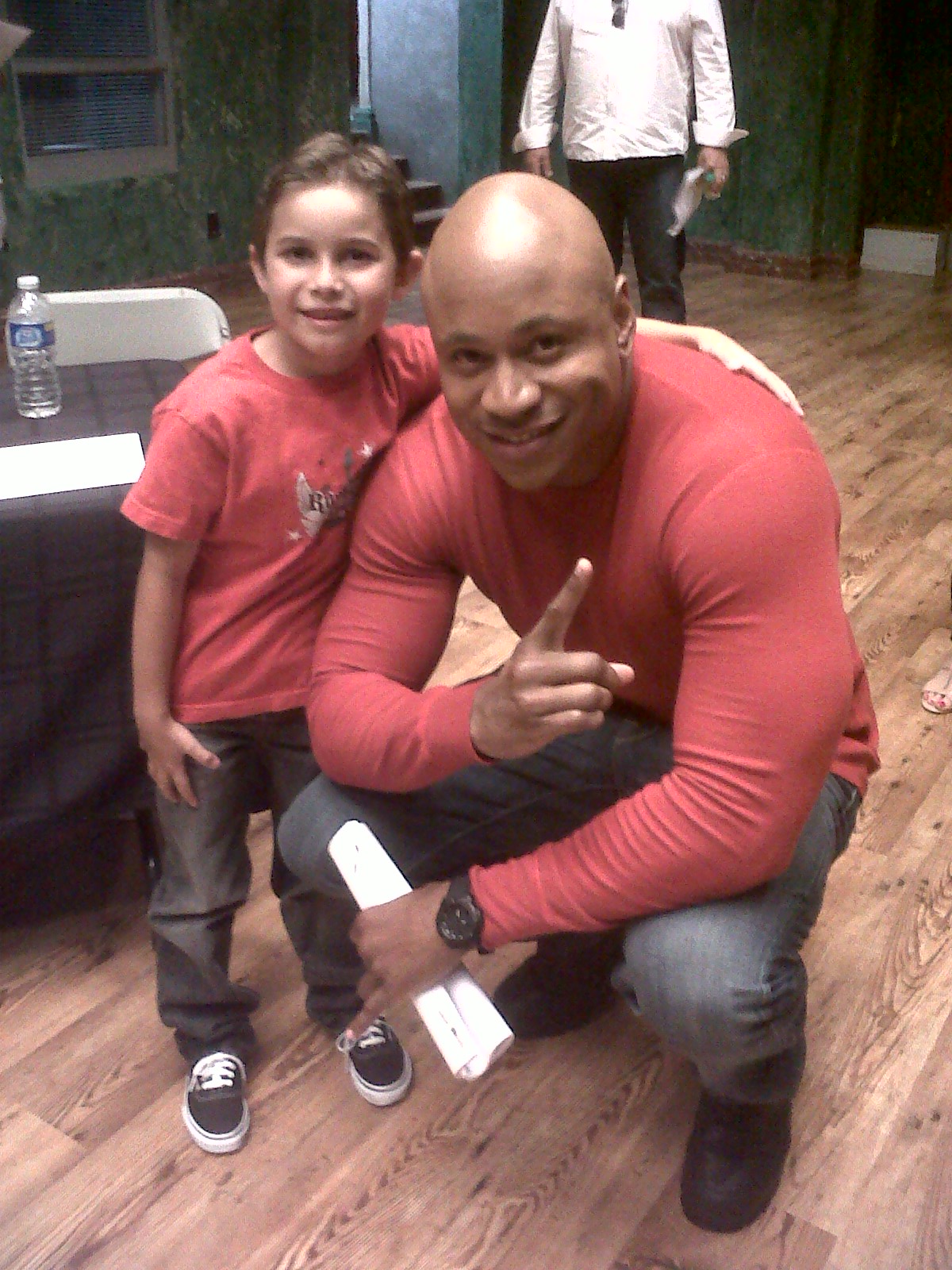 Austin Chase at NCIS: Los Angeles table read with LL Cool J