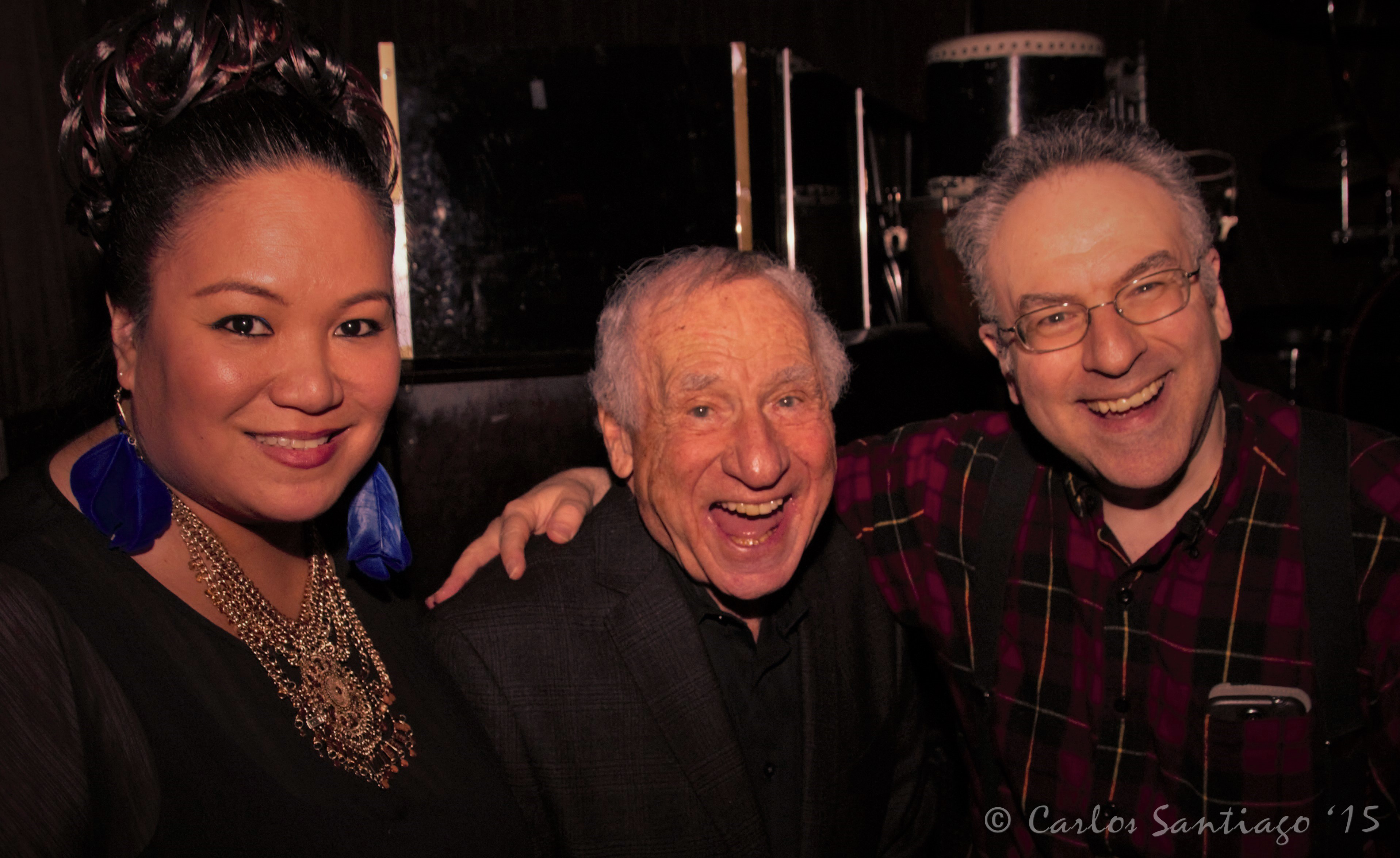 Sibyl Santiago, Mel Brooks and Nicholas Brooks