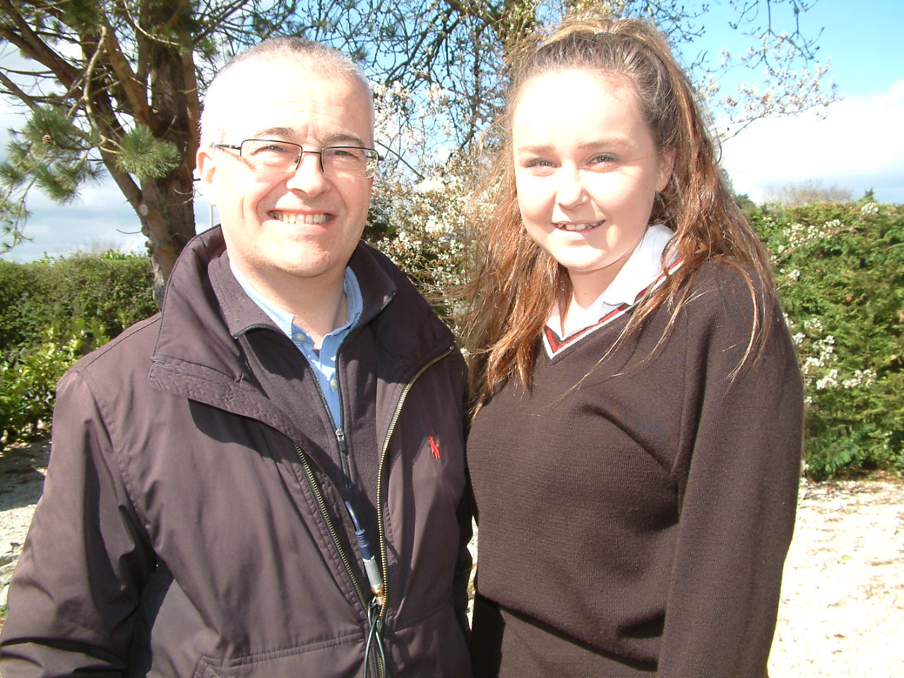 Fergus Nolan with Kate Leen on the set of the short, Perceptions.