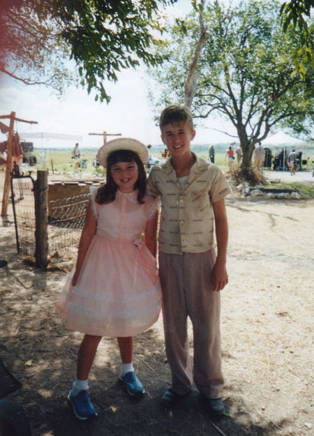 Jennifer Stone and Haley Joel Osment on the set of 