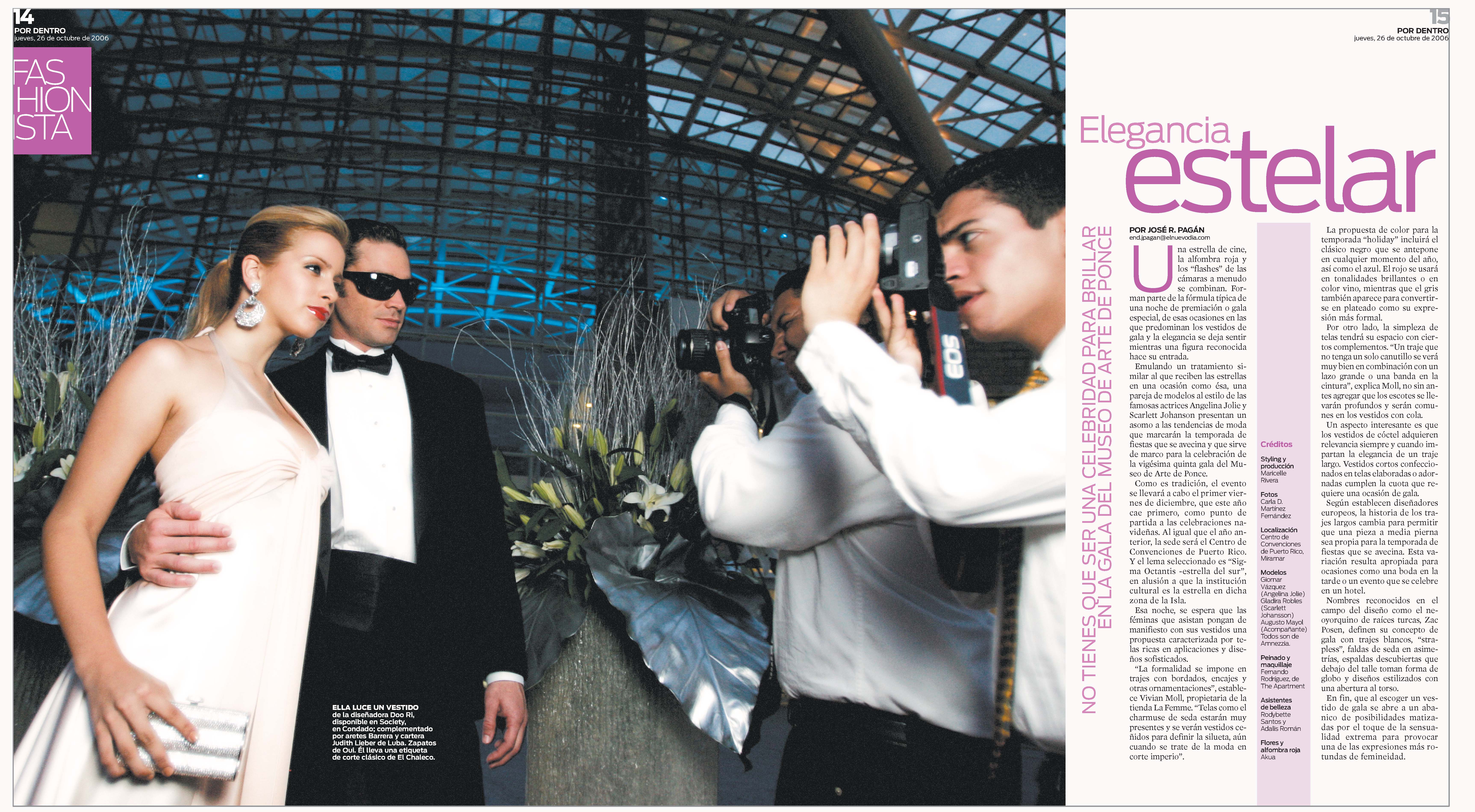 Two fashion photographers shot Gladira Robles & Augusto Mayol, in the Puerto Rico Convention Center.
