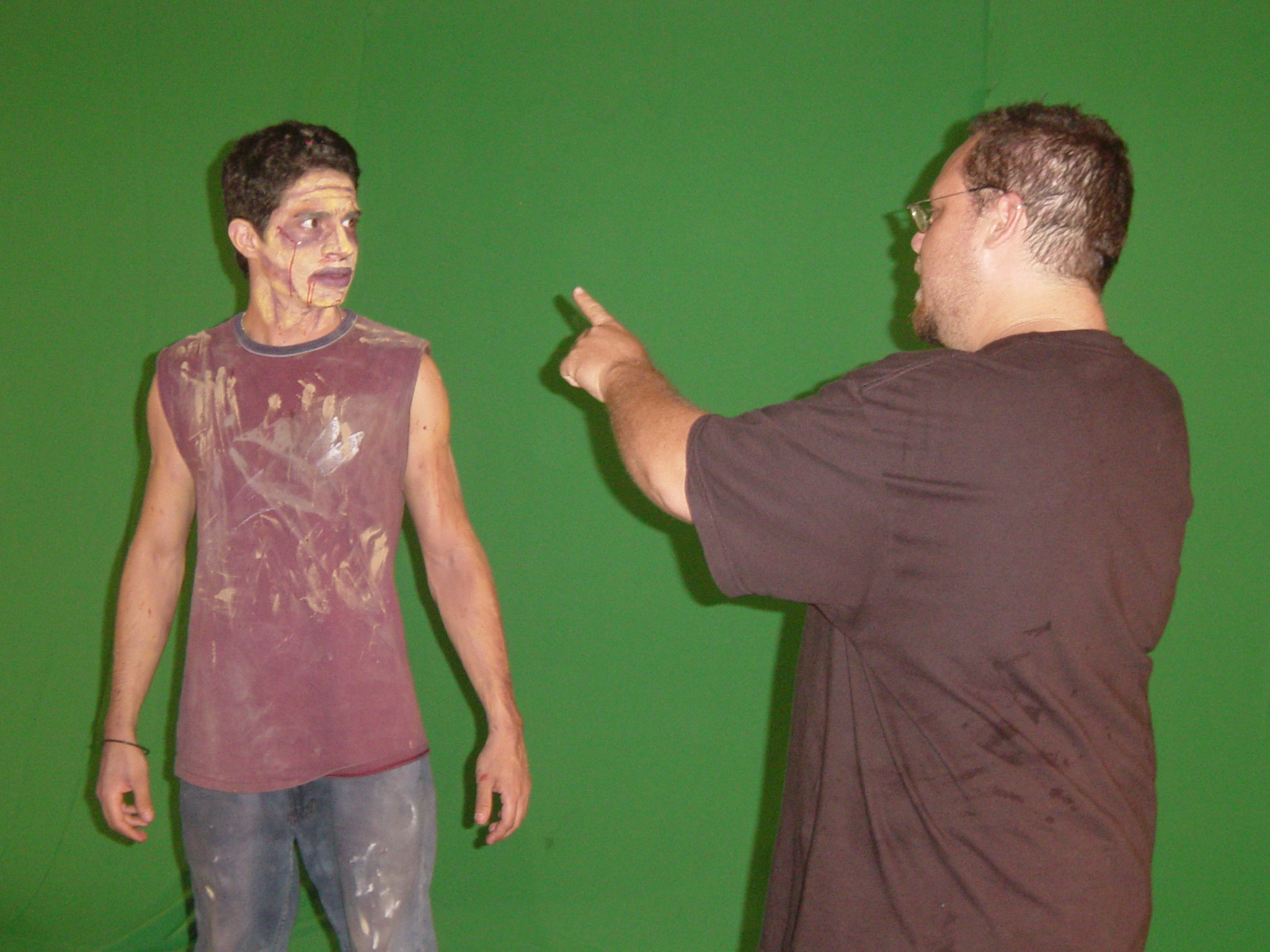 With filmmaker, Vance McLean Ball, directing me as a zombie in the film, Barricada.