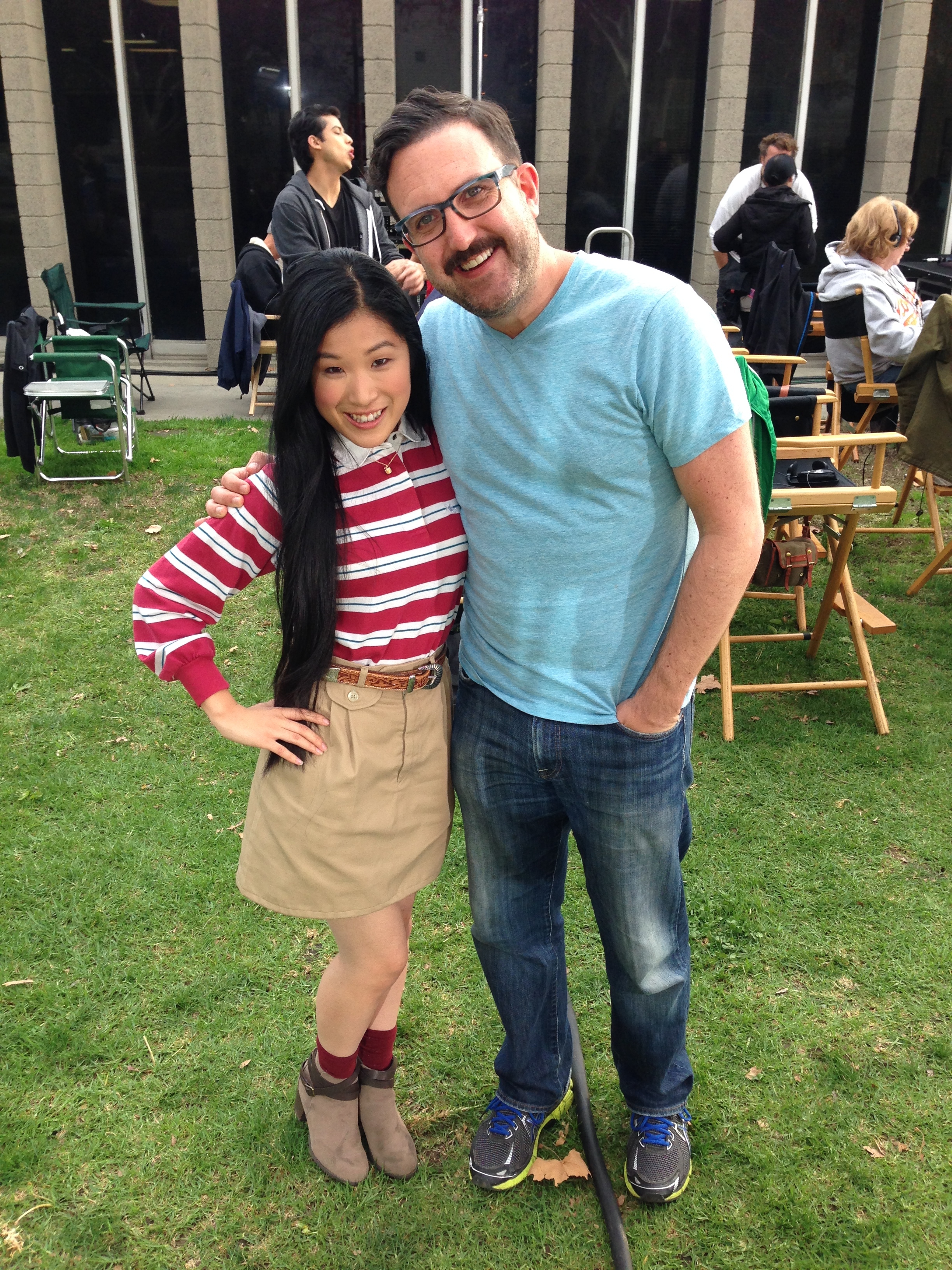 Courtney Kato with Carter Covington- Creator/Executive Producer of MTV's Faking It