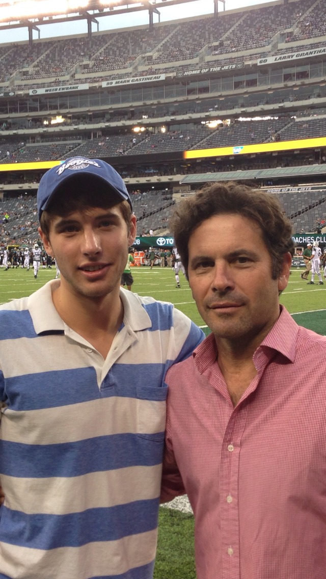 with Conor Feagan before Jets game