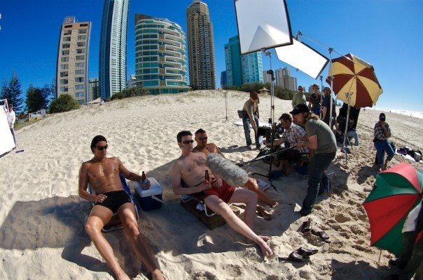 On set of 'Crooked Business'. Gold Coast