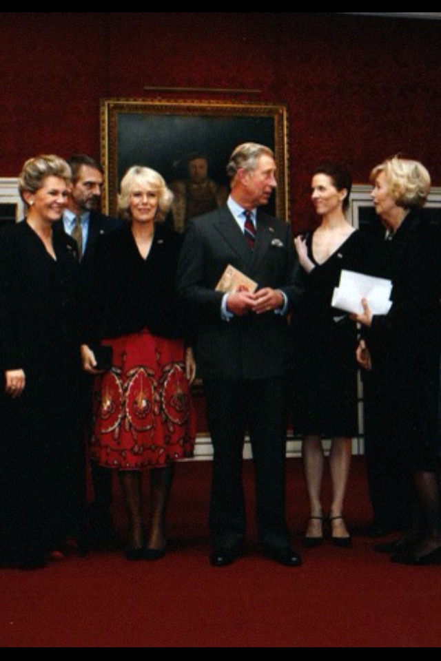 With Prince Charles, Camilla, Jeremy Irons, Lady Valerie Solti, Katalin Bogyay at the St. James Palace