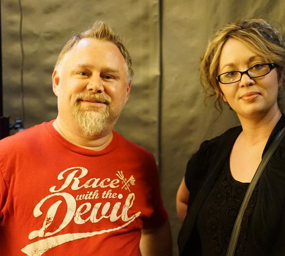 Glen Grefe, Line Producer and April Ramsey, Hair/MU Dept Head on set: The Pioneers (LA Film Prize 2015)